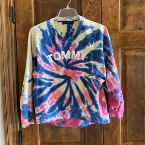 Tommy Hilfiger Tye Die Crew Neck Sweatshirt - Women's Size Small